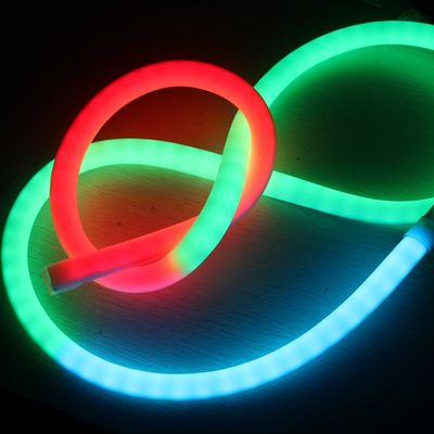 24v pretty pixel chasing led neon rgb 360 degree soft ribbon tube silicone material