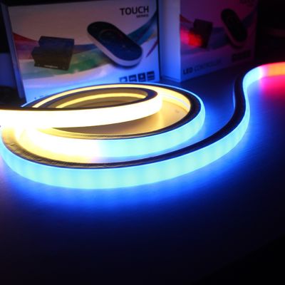 Top View Silicon ip68 waterproof dream color flex strip 24V 60 pixel dmx rgb led neon flex square