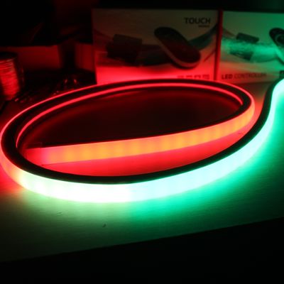 Color changing 5050 waterproof dmx 24v 12v digital RGB led neon flex square 17x17mm pixel strips