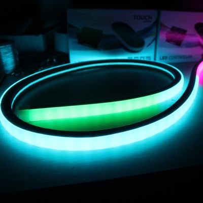 Color changing 5050 waterproof dmx 24v 12v digital RGB led neon flex square 17x17mm pixel strips