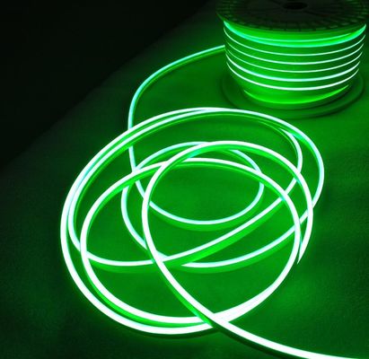 mini size 6x12mm 2835SMD 120leds/m green led neon flex tape 24v 5cm cuttable silicone flexible strips