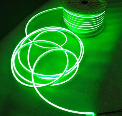 mini size 6x12mm 2835SMD 120leds/m green led neon flex tape 24v 5cm cuttable silicone flexible strips