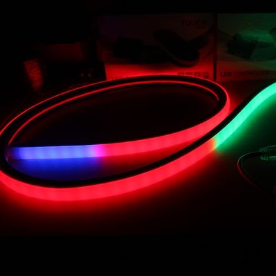 50m 24v silicone 5050smd 60leds/m digital rgb led neon flexible strips square 17x17mm