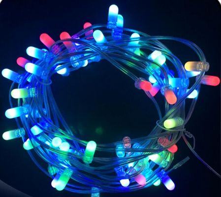 led bulb string outdoor 100m 12v rgb color changing led fairy string lights christmas clip strips