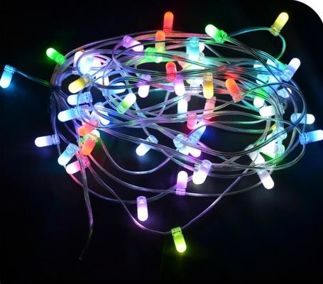 led bulb string outdoor 100m 12v rgb color changing led fairy string lights christmas clip strips