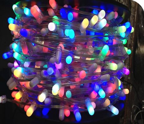 led bulb string outdoor 100m 12v rgb color changing led fairy string lights christmas clip strips