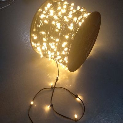 IP65 warm white PVC crystal Wire DC 12V clip light fairy light string 100m/roll Christmas bulbs