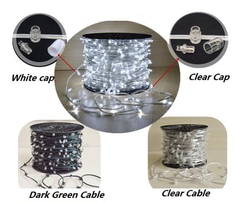 waterproof christmas decoration outdoor led light string 100m led rope lights 666 bulbs