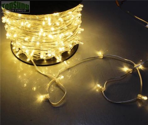 IP65 warm white PVC crystal Wire DC 12V clip light fairy light string 100m/roll Christmas bulbs