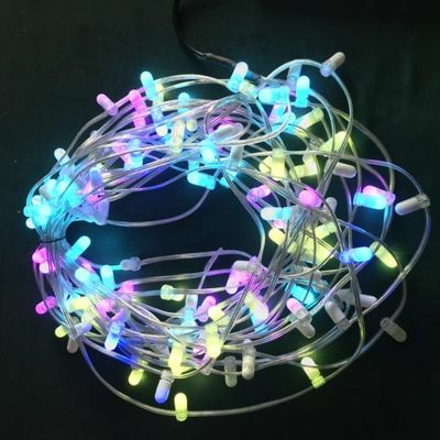 led bulb string outdoor 100m 12v rgb color changing led fairy string lights christmas clip strips
