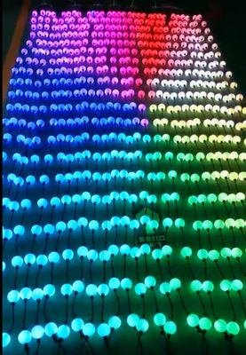 10 ft reel DMX 24v 50mm RGB pixel led light strings globe 3D balls for outdoor decoration project