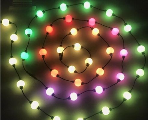 10 Ft Reel DMX 24v New LED Lights 50mm RGB LED Light Strings Globe 3D Balls