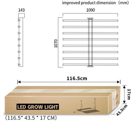 8 Bars Indoor LED Grow Lights Full Spectrum Light Bulbs 800w