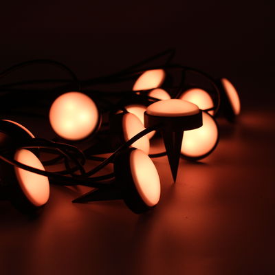 10m l15 bulbs LED ground lamp strings RGB pixel programmable garden lawn lights