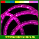 led decoration light 2 wire led pink color solid rope lights
