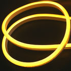 Super bright micro flexible led neon tube rope light strips yellow 2835 smd lighting silicone neonflex 24v