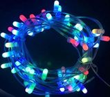 led bulb string outdoor 100m 12v rgb color changing led fairy string lights christmas clip strips