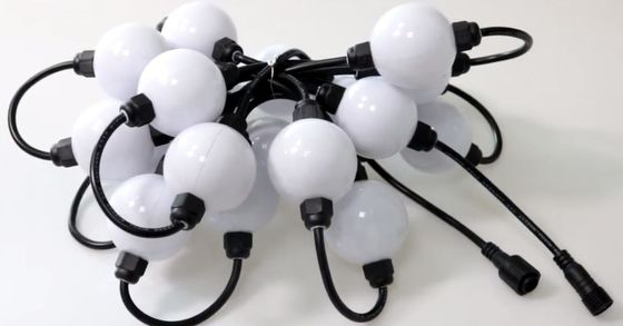 3m reel 6 LEDS DMX 3D led ball ws2811 led pixel string 50mm globe addressable balls 12v