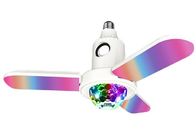 RGB 40w energy saving super bright E27 E40 folding fan blade music bluetooth led bulb