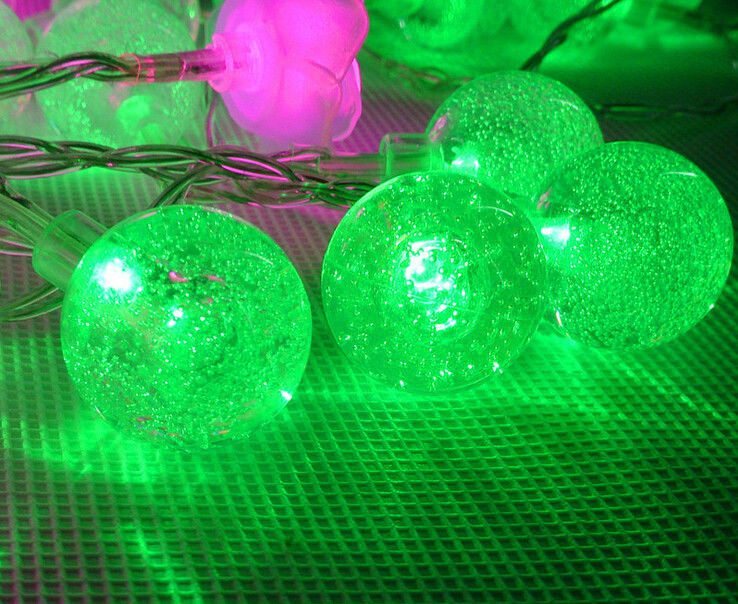battery operated crystal balls decoration christmas string lights