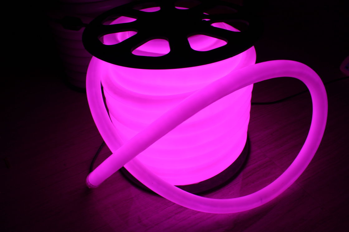 360 degree round 100leds/m 25m spool purple 110v neon flex light waterproof