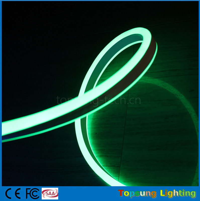 new design 12V double side green color led neon flexible strip for buildings