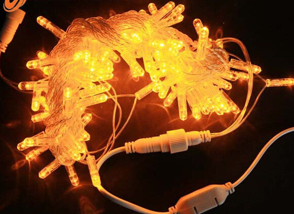 10m connectable 5mm led christmas lights wholesale string yellow anti-cold bubble PVC