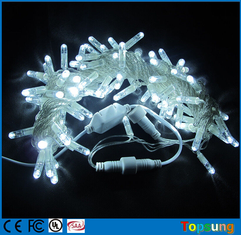 10m connectable Anti Cold white led xmas decorations lights bubble shell 100 bulbs
