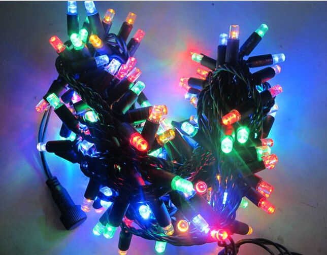Hot  sale 110v 120v 100led RGB twinkle Christmas string lights 10m flashing with controller