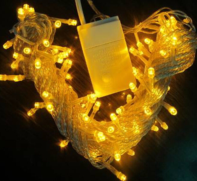 New arrival 100v yellow connectable flashing string lights 10m