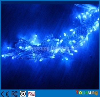 Hot sale 220V blue100led Christmas flashing string lights 10m