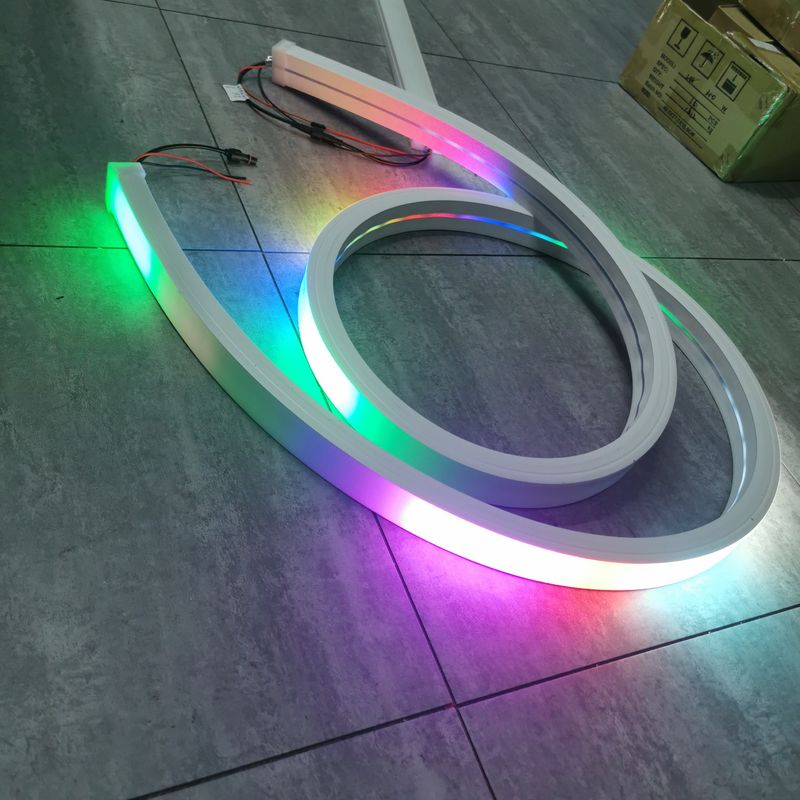 Topsung Lighting 24v Led Neon Strips Strips Flexible rgb rgbw silicone rope strip chase tube light 50x25mm