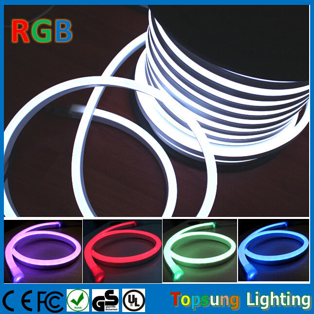 220V RGB  Full Color changing LED Neon Rope Flexible PVC Tube light (14*26mm)