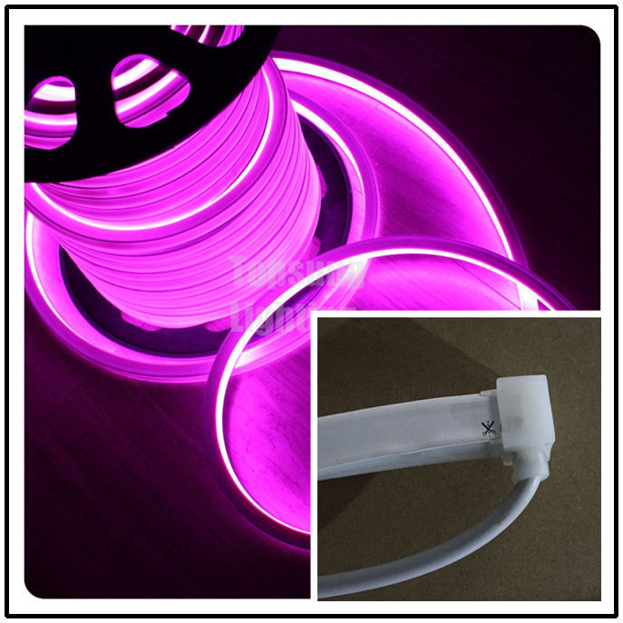 AC 220V high quality square pink led neon flexible light 230v 16x16mm for building decoration