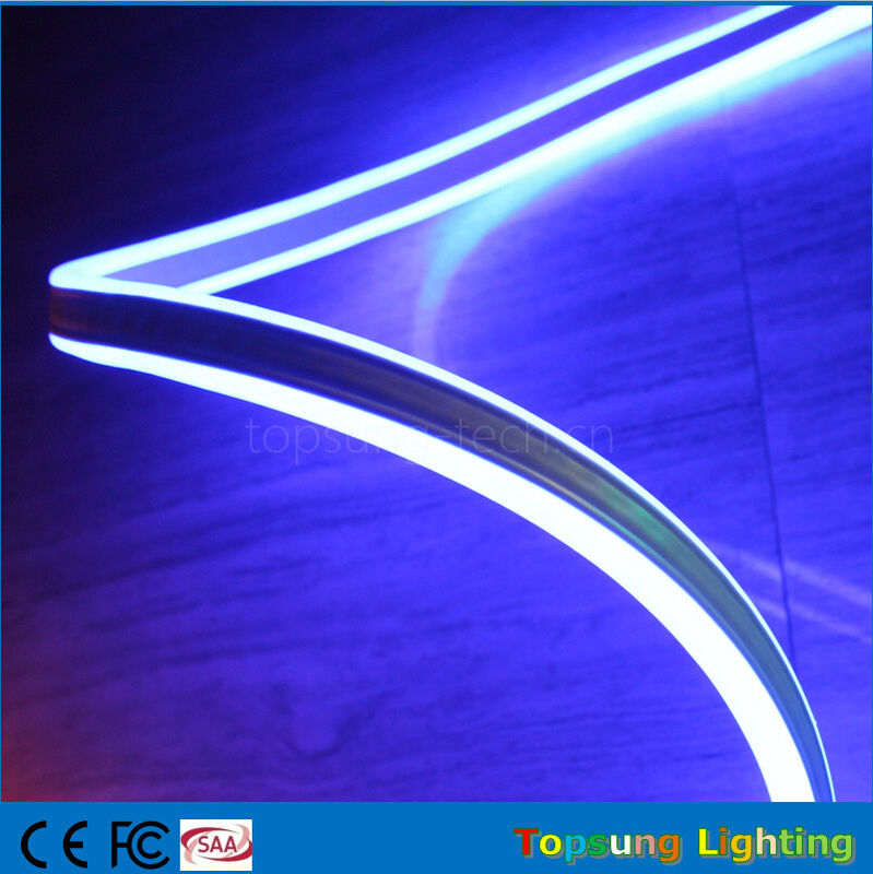 Double-sided neon flex light 8*18mm mini size LED neonflex strip ribbon 24v blue color