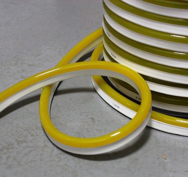 Yellow Colored pvc cover neon flexible strip 220v led neonflex ribbon rope 11x18mm slim waterproof outdoor decoration