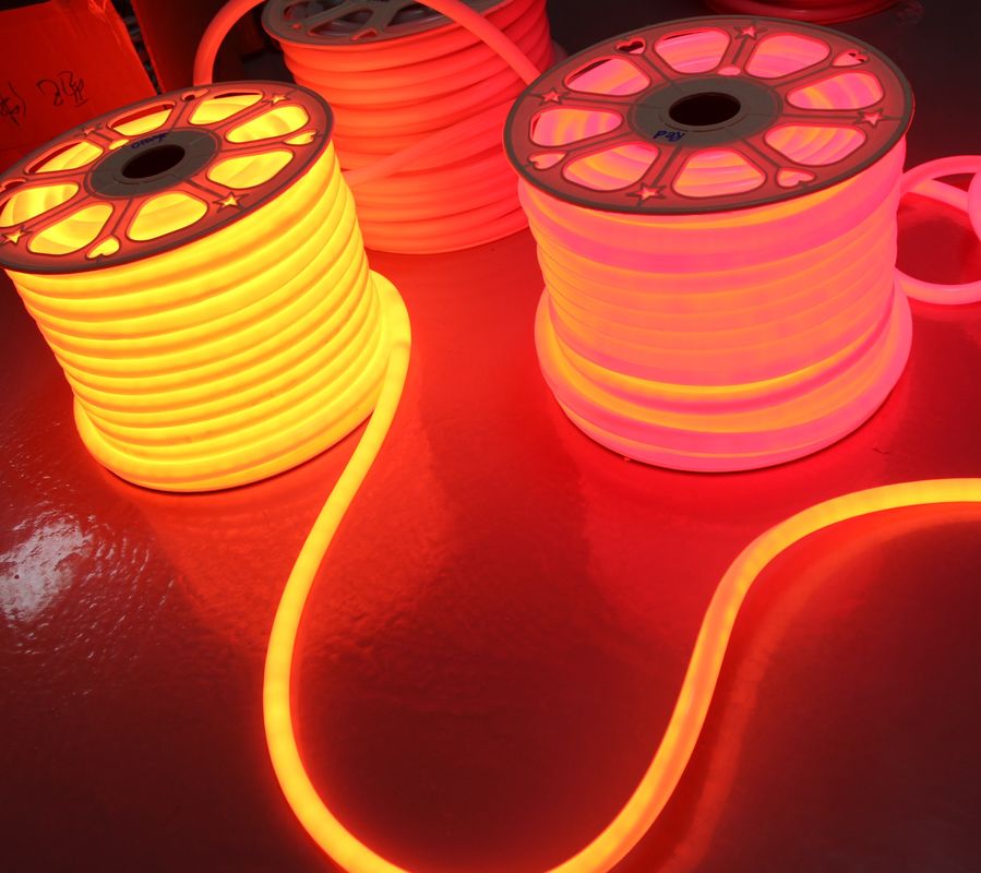 24v orange led neon flexible tube soft 360 led neo neon flex strip waterproof outdoor rope 2835 smd