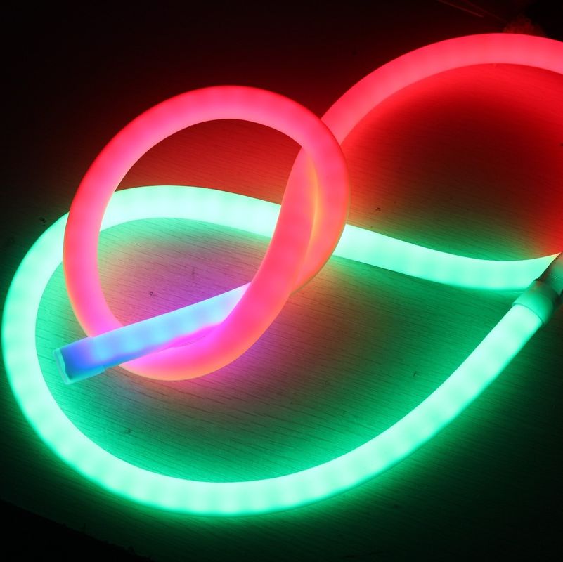 RGB Digital Pixel Chasing LED Neon 18mm 360 round neon strip IP67 DC12V