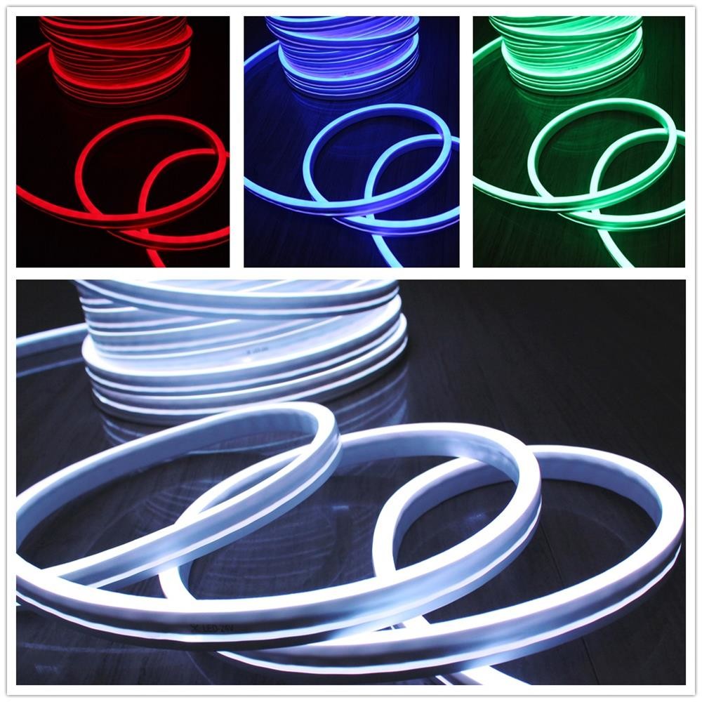 rgb led neon flex 11*19mm flat emitting surface 220V neon tube
