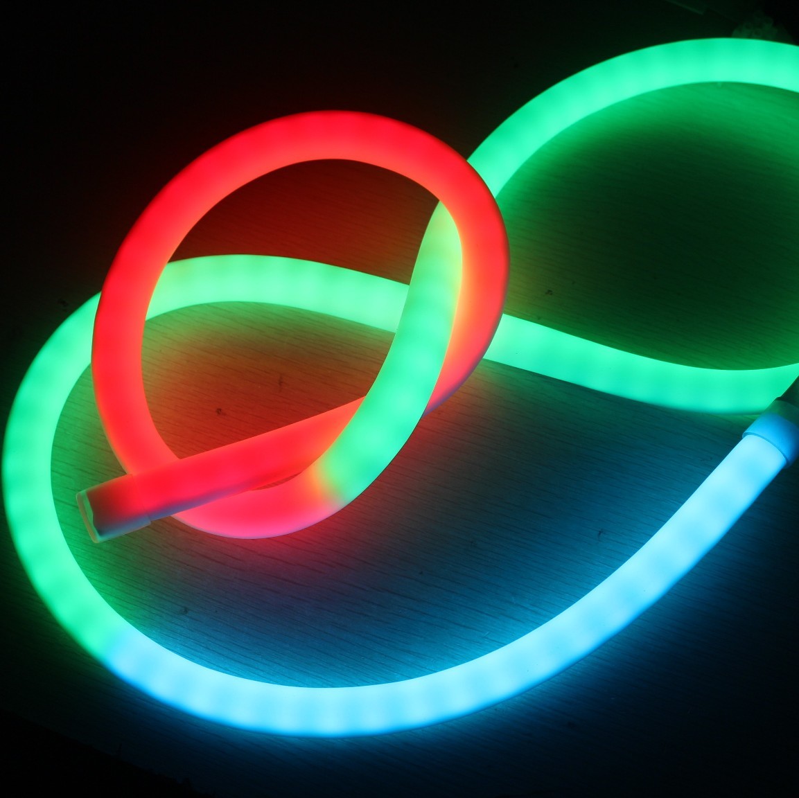 Ultra Thin 24v 360 Degree Mini Led Neon Flex Ip65 Tube Rope Rgb Dmx ...