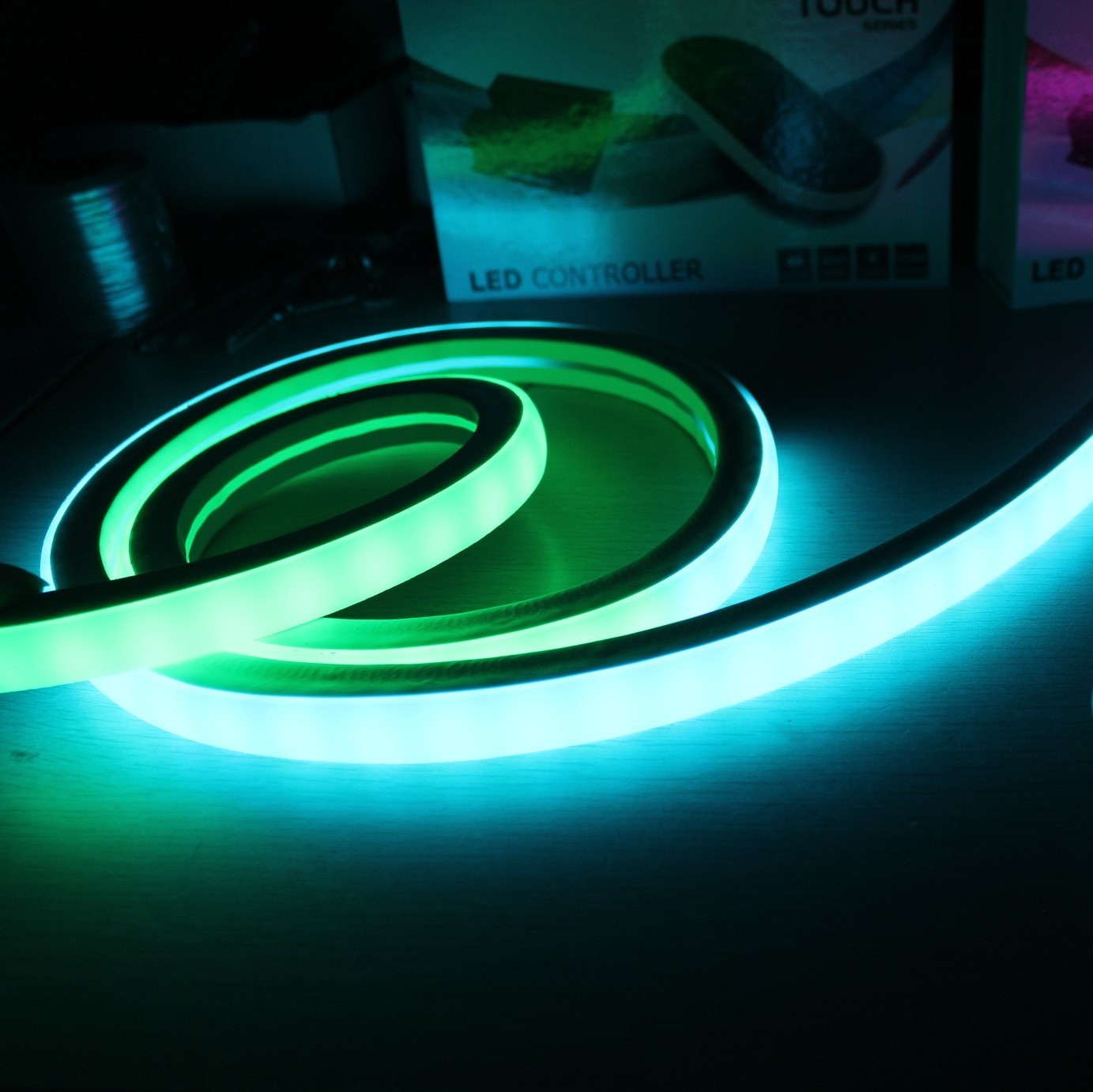 magic dmx led neon tube thin 17mm * 17mm square digital neon-flex 10 ...